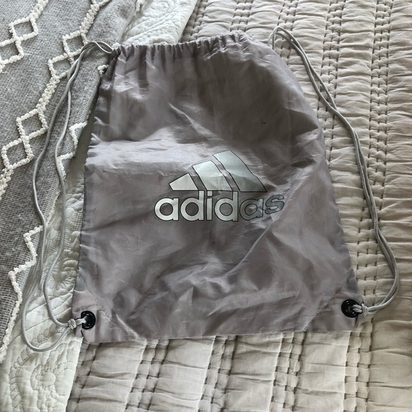 Adidas Grey/Silver Drawstring Bag - Picture 1 of 2